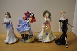 Four Royal Doulton figurines, to include; Sophie, For you, Katie and Alana.