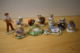 Ten Royal Albert Beatrix Potter studies, comprising; Mr McGregor, Timmy Willy sleeping, Peter and