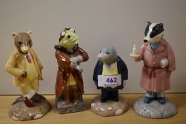A collection of Beswick Pottery The Wind in the Willows, ionclduing Ratty, Mole, Toad and Badger.