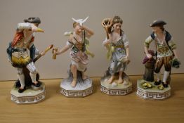 Four Royal Crown Derby The elements series figurines, including Fire, Water, Earth and Air.