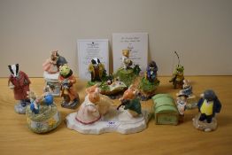 A selection of Border Fine Arts and Beswick pottery studies, including Brambly hedge musical