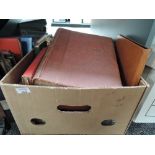16 WORLD STAMP COLLECTIONS, MUCH VINTAGE IN OLD FRUIT BOX, ALL ERAS Old fruit box bulging with old