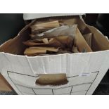 LARGE ACCUMULATION OF WORLD STAMPS IN ENVELOPES & PACKETS, ON AND OFF PAPER Old packing box full