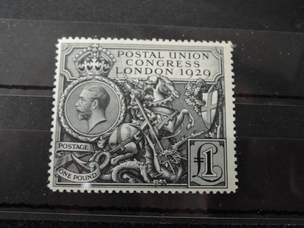 GB 1929 £1 PUC CONGRESS MOUNTED MINT IN CARD In our eyes one of the most iconic British stamps - Image 2 of 3
