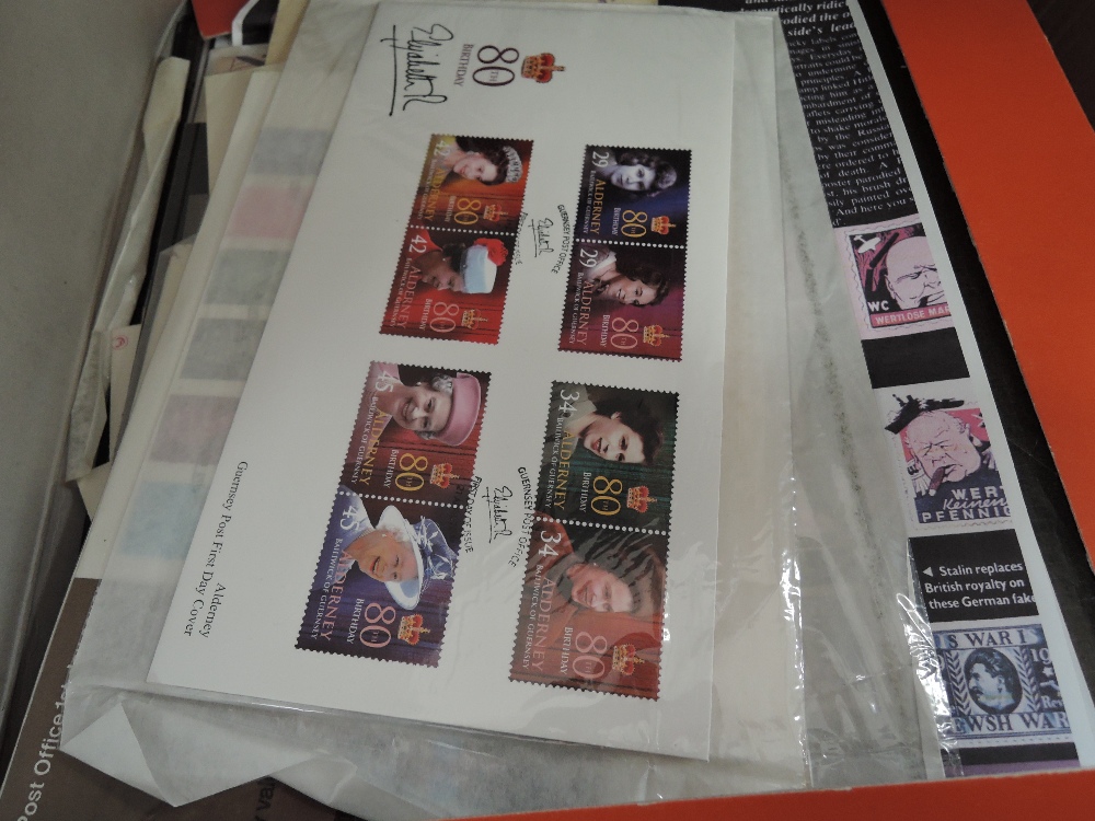 GB + SOME CHANNEL ISLANDS, BOX OF FIRST DAY COVERS AND POSTAL HISTORY IN 6 ALBUMS + LOOSE Box with 6 - Image 5 of 5