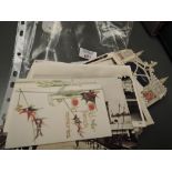 PICTURE POSTCARDS, MIXED COLLECTION IN PLEASTIC SLEEVE Small mixed PPC collection largely