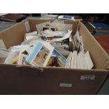 LARGE BOX OF POSTCARDS, MODERN, SCATTERING OF OLDER EVII ERA Box with masses of cards, including odd