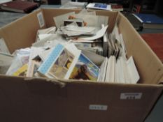 LARGE BOX OF POSTCARDS, MODERN, SCATTERING OF OLDER EVII ERA Box with masses of cards, including odd