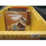 TUB WITH FOUR POSTCARD COLLECTIONS SOLD AS ONE LARGE LOT Four varied post card collections, with