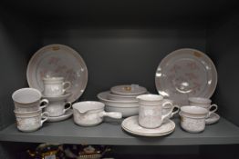 A small quantity of Denby Brittany patterned tableware, to comprise dinner plates, mugs, a sauce