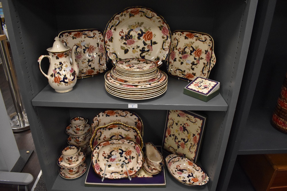 A quantity of Mason's Ironstone Mandalay patterned tableware, to include dinner plates, tea cups,