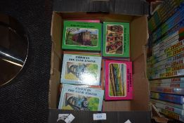 A box of 1980s Thomas the Tank Engine books.