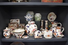 An assorted collection of Mason's Ironstone ceramics, of Mandalay, Fruit Basket, and Manchu pattern