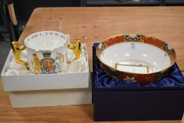 A Royal Worcester 'Flight Bowl', a limited edition 389/1000, and a Paragon china loving cup, a
