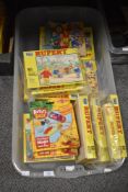 A selection of retro Rupert bear jigsaw puzzles, including one vintage wooden puzzle also included