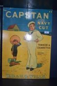 A vintage W.D. And H.O. Wills poster on board, 'Capstan' Navy Cut, measuring 38cm x 55cm