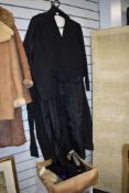 A mixed lot of early 20th century judges garments, including jacket and cloaks, shoes, buckles,