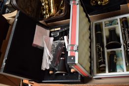 Two cased clarinets