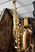 A Yanagisawa saxophone of small proportions, SC901, curved soprano, serial number 00184277