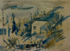 Alfred Birdsey (1912-1996), a watercolour, A Bermudan landscape, signed to the lower right,