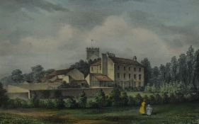 After Joseph Mallord William Turner RA (1775-1851), a coloured engraving, 'Kirby Lonsdale Church