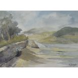 Maureen Mycroft (20th Century, British), a watercolour, 'Bardsea Beach', signed to the lower