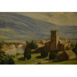 Allan Bracewell Laycock (1928-2020), an acrylic on canvas, 'St Wilfred's Church, Burnsall', signed