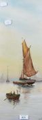 A.Lupton (19th/20th Century), an oil on canvas, Fishing boats in calm waters, signed to the lower