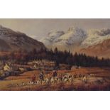 *Local Interest - After Ron Moseley (b.1931, British), a coloured print, 'Elterwater & Langdale