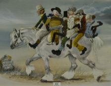 Artist Unknown (20th Century, British), a gouache, 'Old Uncle Tom Cobley', a painting inspired by