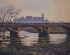 *Local Interest - After David Ward (20th Century, British), a coloured print, 'Lancaster Castle',