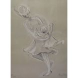 After Mary Cox (Contemporary), a coloured print, Two dancing figures, signed to the lower right, a