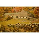 *Local Interest - Pat Cleary (20th Century, British), an oil on board, A Lake District farm house