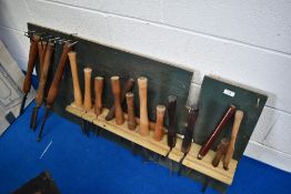 A selection of vintage woodturning tools