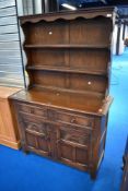 A vintage oak dresser
