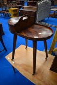 An interesting yew wood butlers table