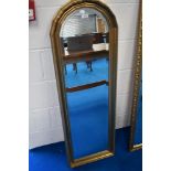 A full height gilt frame mirror, approx height 120cm