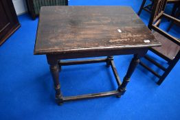 A Period style oak side table