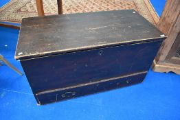 A 19th Century stained frame blanket box, width approx. 110cm