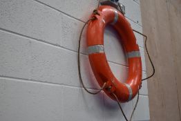 A traditional life buoy (purchased from Morecambe Council from the promenade when redeveloped)