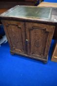 An interesting 19th century and later side cabinet, having scumbled type finish, possibly