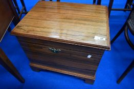 A 19th Century rosewood cellarette, interior converted for LP storage