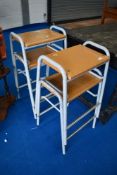 Four vintage lab or similar stools