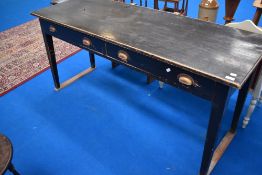 A late 19th or early 20th Century , counter or side table , possibly shop or office, having two