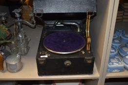 An early 20th century wind up May-Fair gramophone.