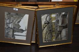 Unknown Artist (20th Century, British), monochrome prints, a series of 9 industrial scenes of Ind