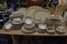 A collection of vintage Krautheim, Selb Bavaria, Germany dinner service, including platters, soup