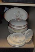 A collection of vintage Royal Doulton 'Meadow Glory' tableware, including; platter, tureens and