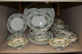 A selection of 19th Century Keeling and Co tableware, in the Albany pattern