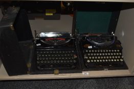 An antique Remmington model 5T portable type writer and an Imperial 'The Good Companion' type